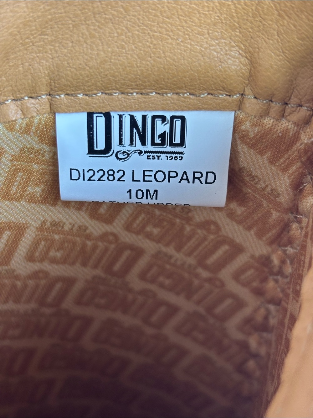 Dingo Twisted Leopard Fringe Suede Western Cowboy Boots Size 10 NIB - Picture 14 of 17